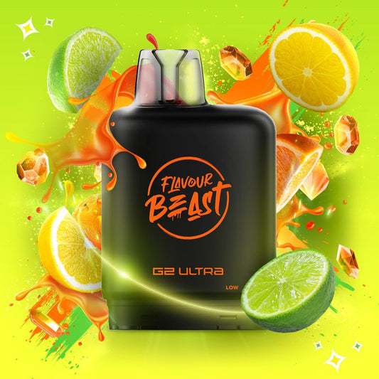 LEVEL X - FLAVOUR BEAST GUSHIN G2 ULTRA POD - SOUR GUSHIN S. ORANGE LIME