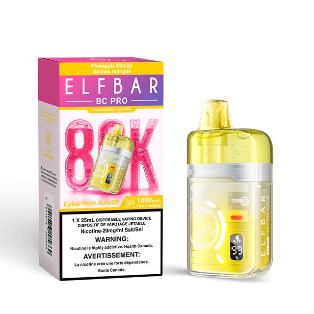 ELF BAR BC PRO DISPOSABLE - 80K - PINEAPPLE MANGO