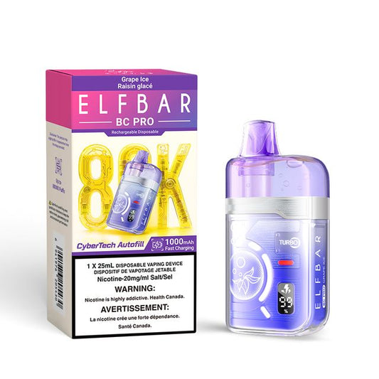 ELF BAR BC PRO DISPOSABLE - 80K - GRAPE ICE