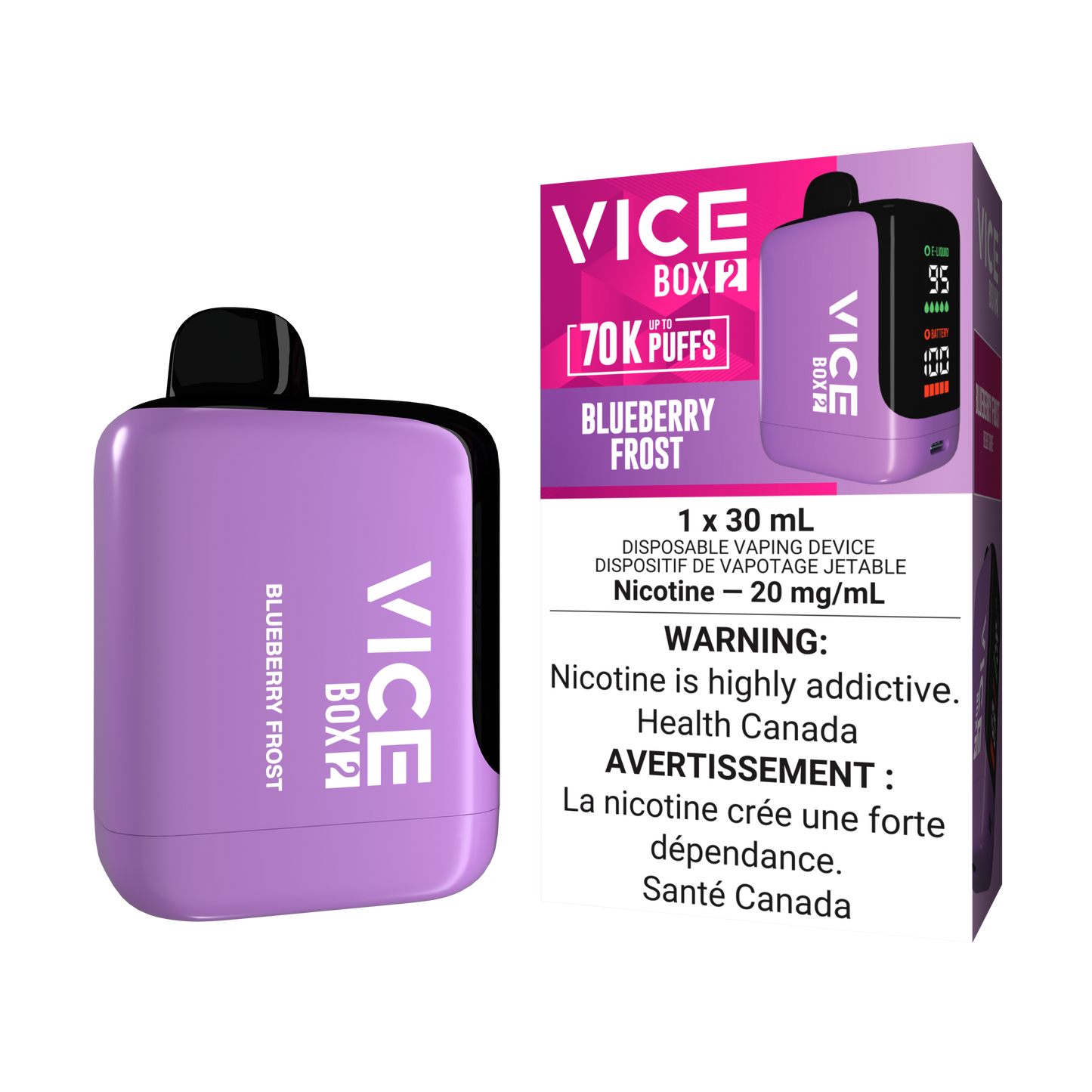 VICE BOX 2 - DISPOSABLE - 70K - BLUEBERRY FROST
