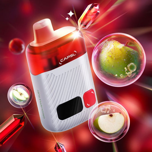 CAPSL - AFX17 - DISPOSABLE - 60K - FRUITY RUBIES GREEN APPLE RUBY