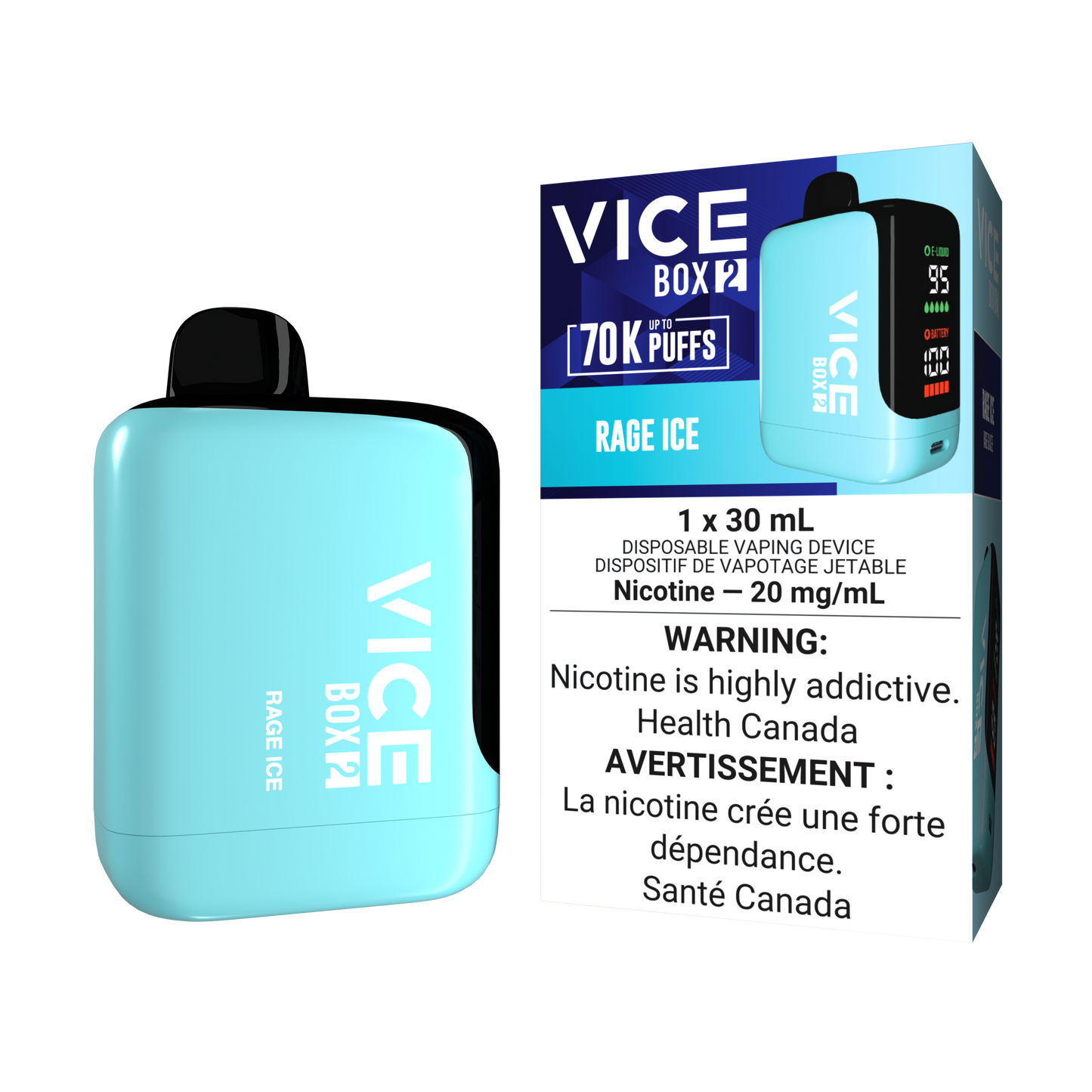 VICE BOX 2 - DISPOSABLE - 70K - RAGE ICE