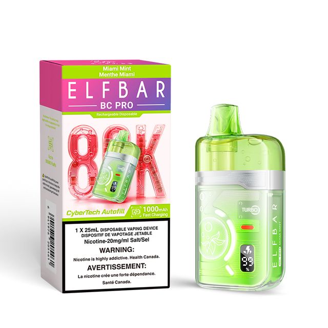 ELF BAR BC PRO DISPOSABLE - 80K - MIAMI MINT