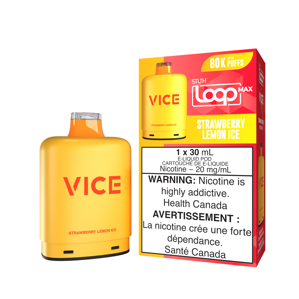 STLTH - LOOP MAX X VICE - 80K - POD - STRAWBERRY LEMON ICE