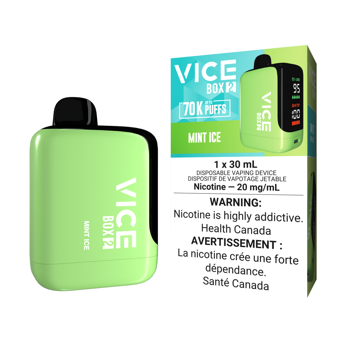 VICE BOX 2 - DISPOSABLE - 70K - MINT ICE