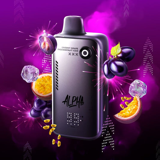 FLAVOUR BEAST ALPHA - 80K - DISPOSABLE - GROOVY GRAPE PASSIONFRUIT ICED