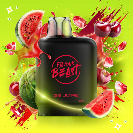 LEVEL X - FLAVOUR BEAST GUSHIN G2 ULTRA POD - SOUR GUSHIN S. CHERRY WATERMELON
