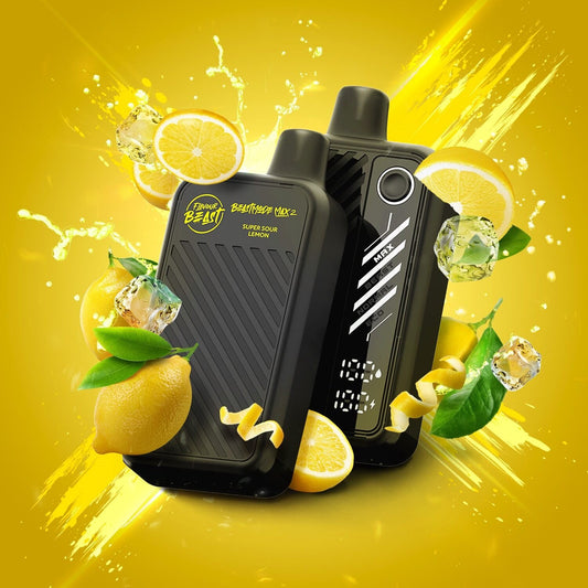 FLAVOUR BEAST BEAST MODE MAX 2 - 50K - DISPOSABLE - SUPER SOUR LEMON